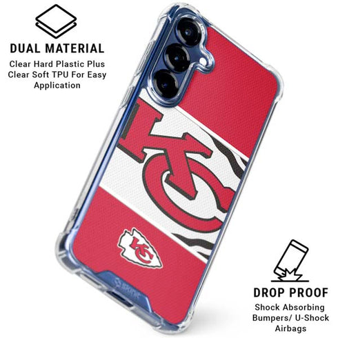 NFL Kansas City Chiefs Zone Block Galaxy S25 Plus Clear Case