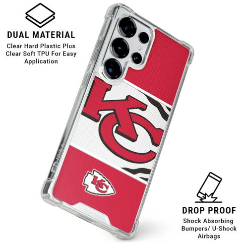 NFL Kansas City Chiefs Zone Block Galaxy S25 Ultra Clear Case