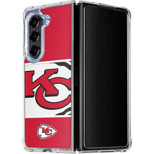NFL Kansas City Chiefs Zone Block Galaxy Z Fold5 5G Clear Case