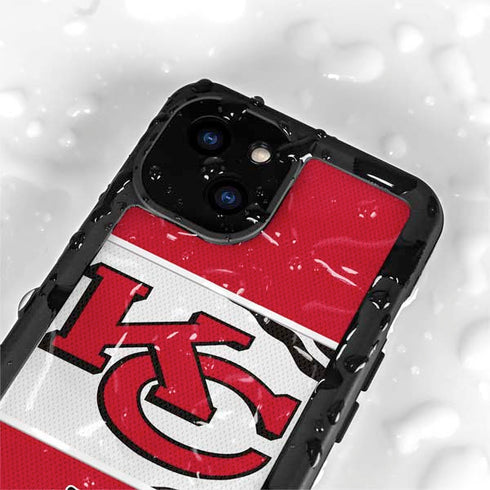 NFL Kansas City Chiefs Zone Block iPhone 15 Plus Waterproof Case