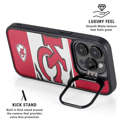 NFL Kansas City Chiefs Zone Block iPhone 15 Pro Kickstand Case