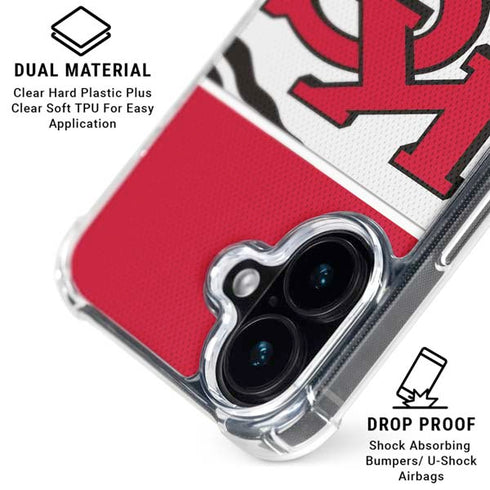 NFL Kansas City Chiefs Zone Block iPhone 16 Plus Clear Case
