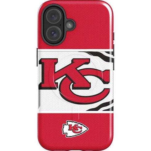 NFL Kansas City Chiefs Zone Block iPhone 16 Plus Magsafe Impact Case
