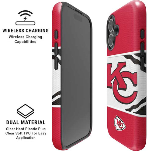 NFL Kansas City Chiefs Zone Block iPhone 16 Plus Magsafe Impact Case