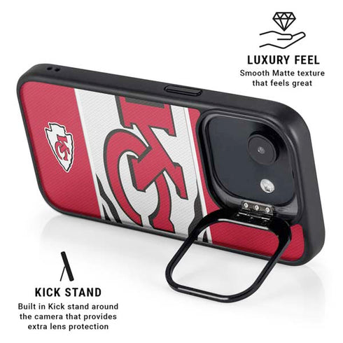 NFL Kansas City Chiefs Zone Block iPhone 16e Kickstand Case