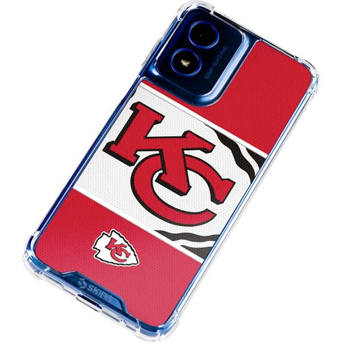 NFL Kansas City Chiefs Zone Block Moto G 5G (2024) Clear Case