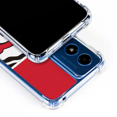 NFL Kansas City Chiefs Zone Block Moto G 5G (2024) Clear Case