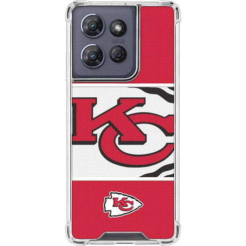 NFL Kansas City Chiefs Zone Block Moto G Play 5G (2025) Clear Case
