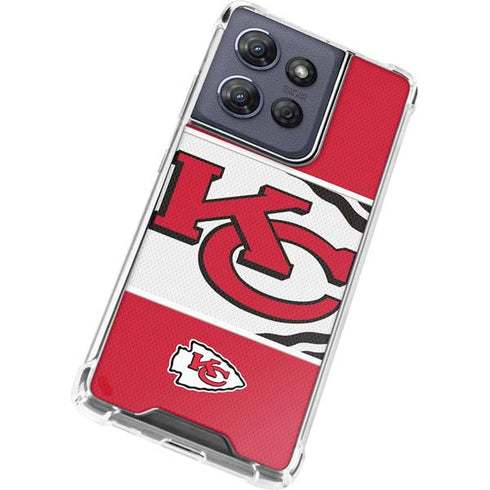 NFL Kansas City Chiefs Zone Block Moto G Power 5G (2025) Clear Case
