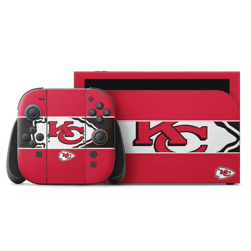 NFL Kansas City Chiefs Zone Block Nintendo Switch 2 (2025) with Joy-Con Skin