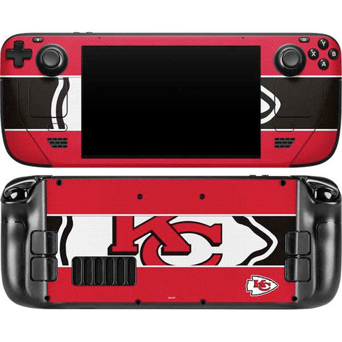 NFL Kansas City Chiefs Zone Block Steam Deck Handheld Gaming Computer OLED Skin