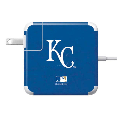 MLB Kansas City Royals - Solid Distressed 85W Power Adapter (15 and 17 inch MacBook Pro Charger) Skin