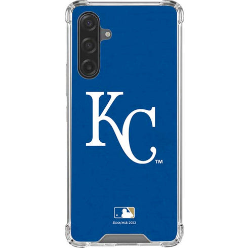 MLB Kansas City Royals - Solid Distressed Galaxy A17 Clear Case