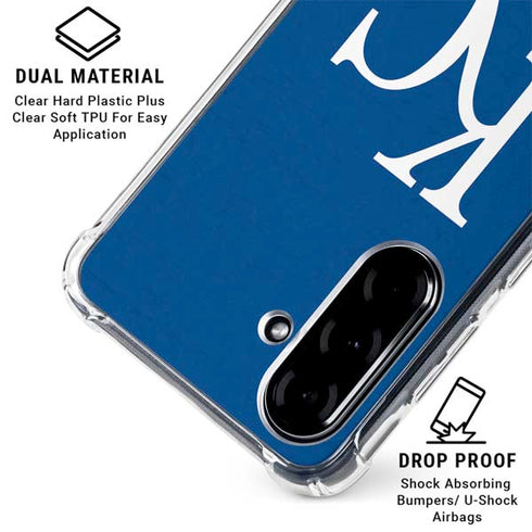 MLB Kansas City Royals - Solid Distressed Galaxy A36 5G Clear Case