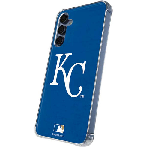 MLB Kansas City Royals - Solid Distressed Galaxy A55 5G Clear Case