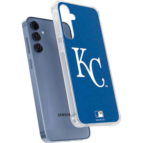 MLB Kansas City Royals - Solid Distressed Galaxy A55 5G Clear Case