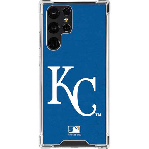 MLB Kansas City Royals - Solid Distressed Galaxy S23 Ultra Clear Case