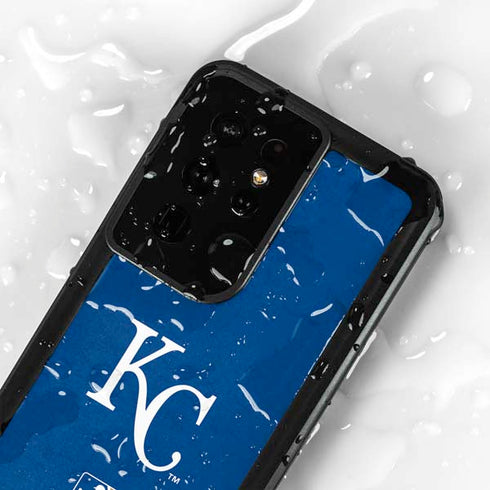 MLB Kansas City Royals - Solid Distressed Galaxy S24 Ultra Waterproof Case