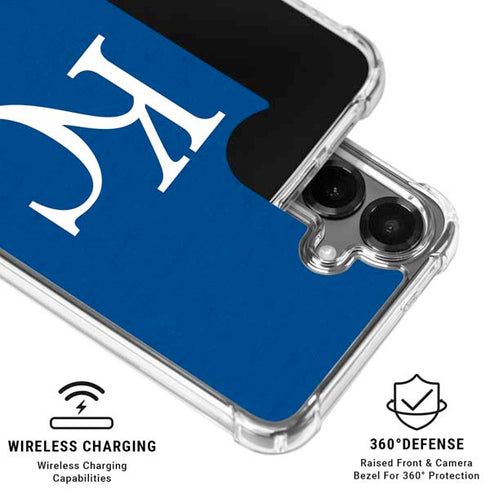 MLB Kansas City Royals - Solid Distressed Galaxy S26 Plus Clear Case