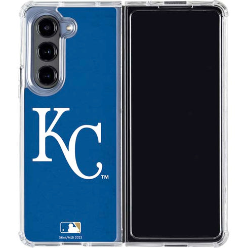 MLB Kansas City Royals - Solid Distressed Galaxy Z Fold5 5G Clear Case
