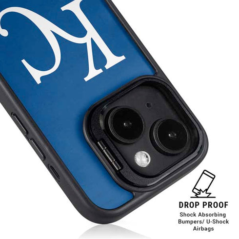 MLB Kansas City Royals - Solid Distressed iPhone 15 Plus Kickstand Case