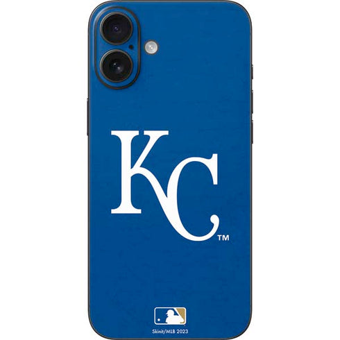 MLB Kansas City Royals - Solid Distressed iPhone 16 Plus Skin