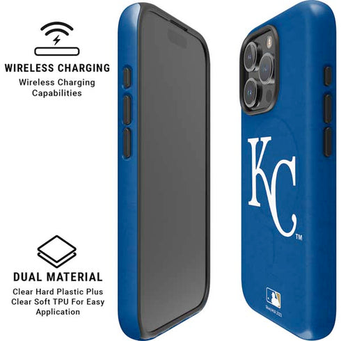 MLB Kansas City Royals - Solid Distressed iPhone 16 Pro Magsafe Impact Case