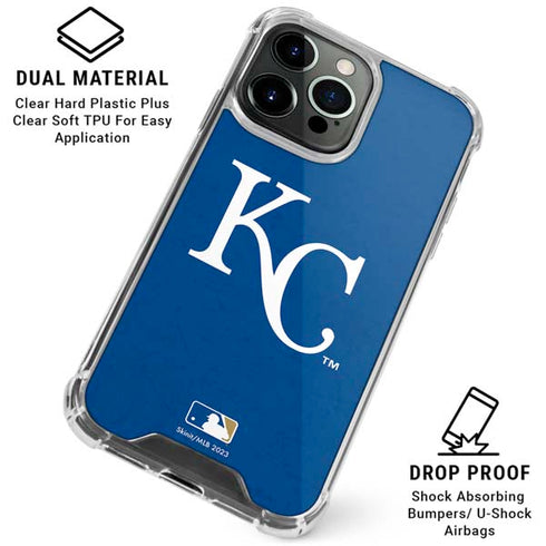 MLB Kansas City Royals - Solid Distressed iPhone 16 Pro Max Clear Case