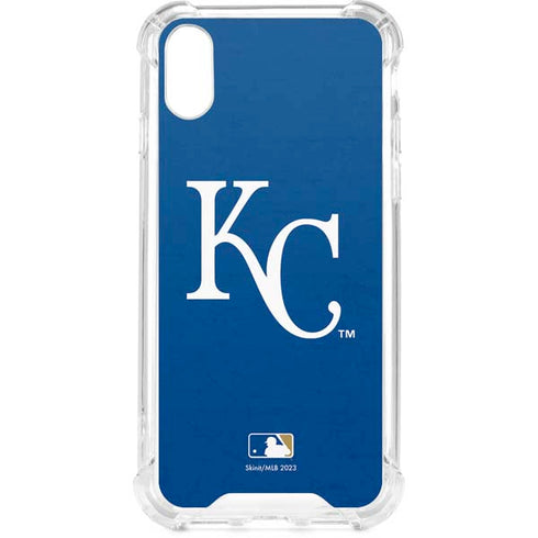 MLB Kansas City Royals - Solid Distressed iPhone XS Clear Case