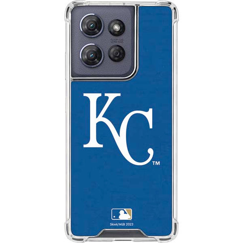 MLB Kansas City Royals - Solid Distressed Moto G 5G (2025) Clear Case