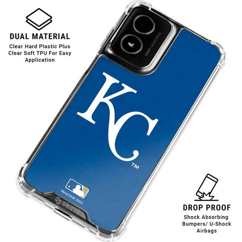 MLB Kansas City Royals - Solid Distressed Moto G Power 5G (2024) Clear Case