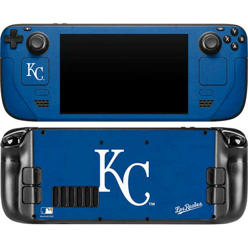 MLB Kansas City Royals - Solid Distressed Steam Deck Handheld Gaming Computer Skin