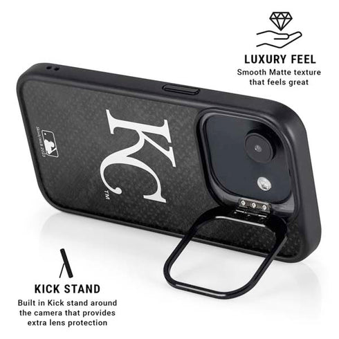 MLB Kansas City Royals Dark Wash iPhone 16e Kickstand Case