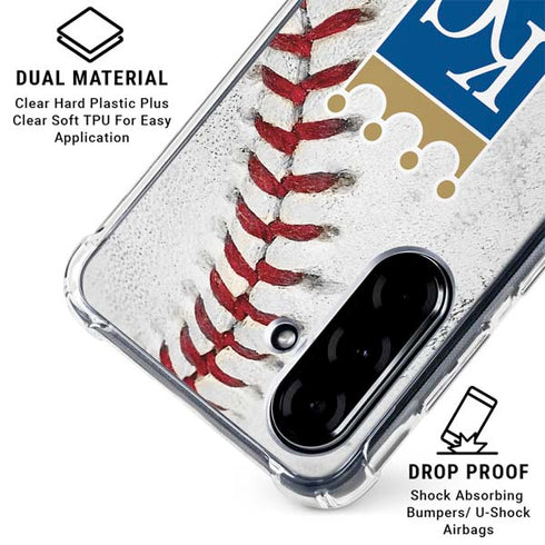 MLB Kansas City Royals Game Ball Galaxy A36 5G Clear Case