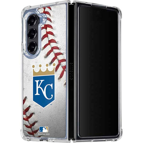 MLB Kansas City Royals Game Ball Galaxy Z Fold5 5G Clear Case