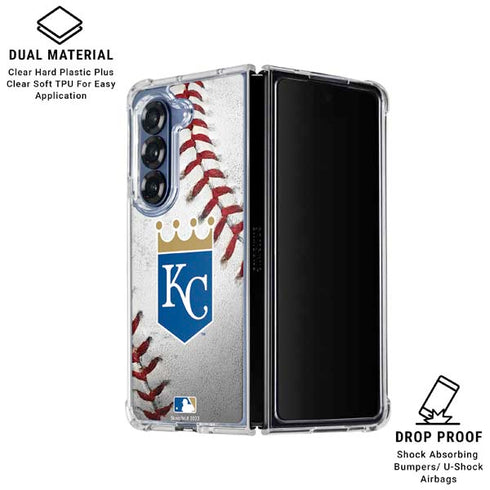 MLB Kansas City Royals Game Ball Galaxy Z Fold6 Clear Case