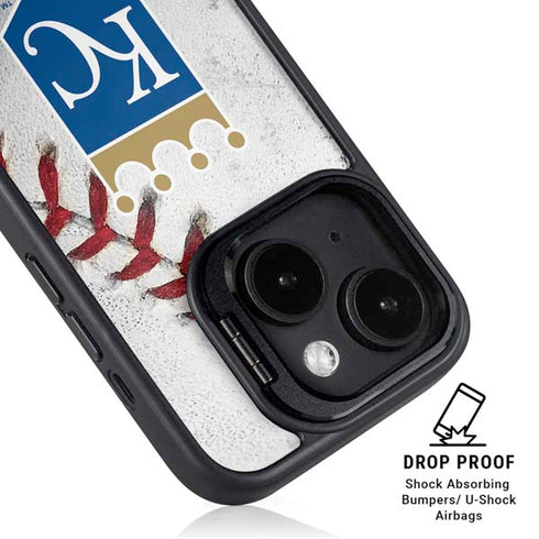MLB Kansas City Royals Game Ball iPhone 14 Kickstand Case