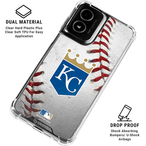 MLB Kansas City Royals Game Ball Moto G Power 5G (2024) Clear Case