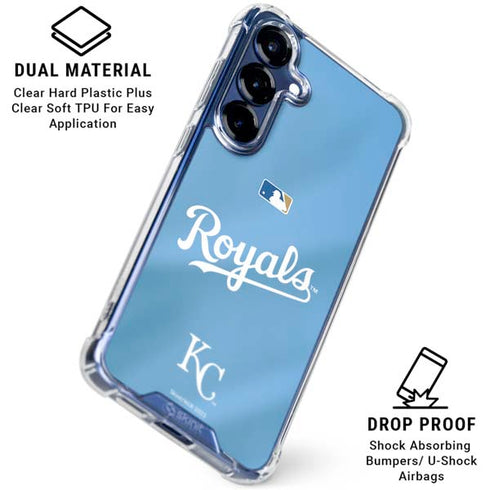 MLB Kansas City Royals Jersey Alternate Galaxy S25 FE Clear Case