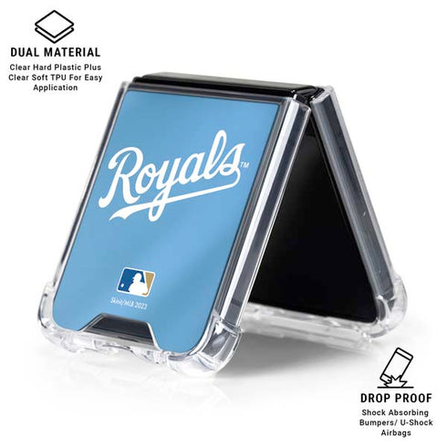 MLB Kansas City Royals Jersey Alternate Galaxy Z Flip7 Clear Case