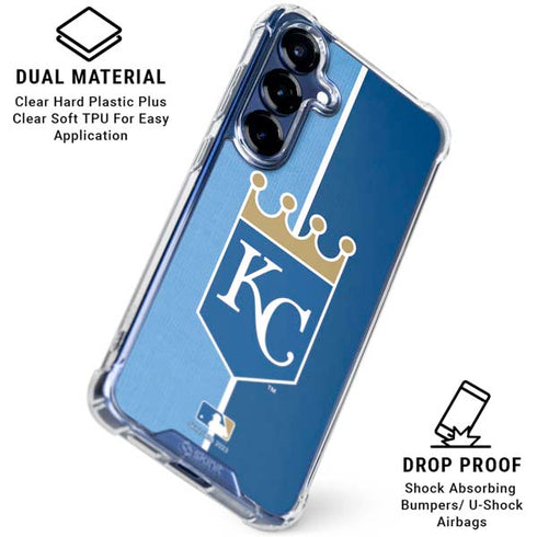 MLB Kansas City Royals Split Galaxy S25 FE Clear Case