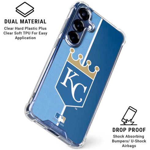 MLB Kansas City Royals Split Galaxy S25 Plus Clear Case