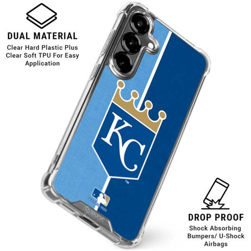 MLB Kansas City Royals Split Galaxy S26 Clear Case