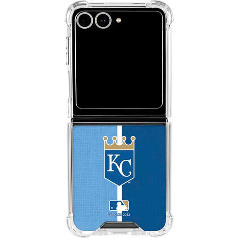 MLB Kansas City Royals Split Galaxy Z Flip7 Clear Case