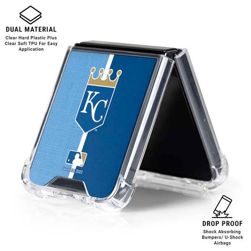 MLB Kansas City Royals Split Galaxy Z Flip7 Clear Case