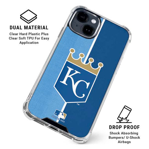 MLB Kansas City Royals Split iPhone 15 Clear Case