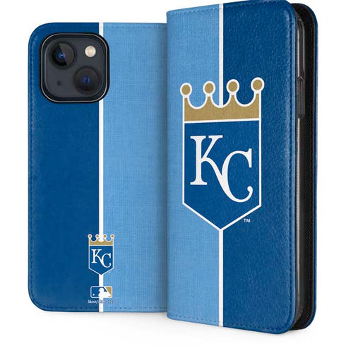 MLB Kansas City Royals Split iPhone 15 Plus Folio Case