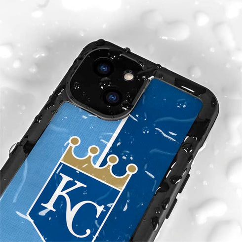 MLB Kansas City Royals Split iPhone 15 Plus Waterproof Case