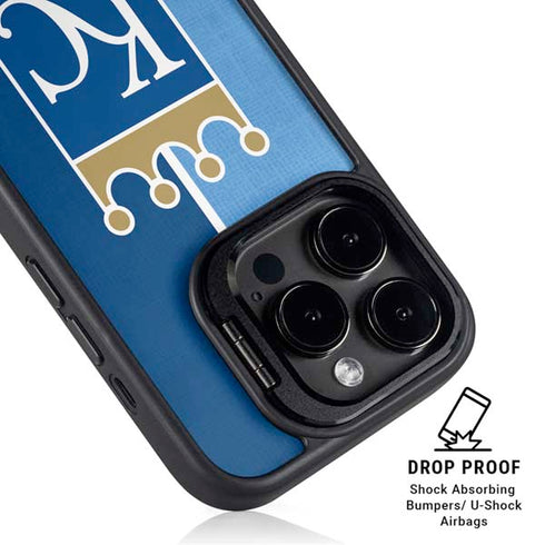 MLB Kansas City Royals Split iPhone 15 Pro Max Kickstand Case