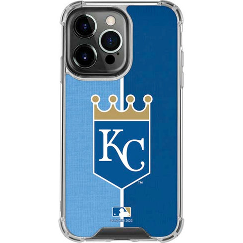 MLB Kansas City Royals Split iPhone 16 Pro Max Clear Case